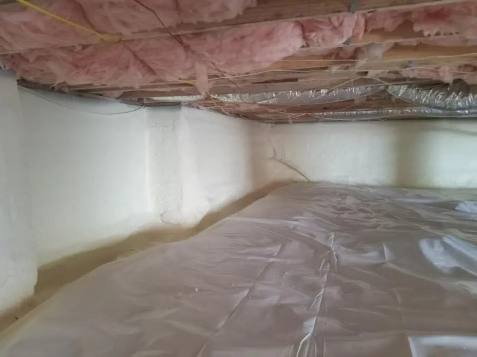 Crawl space encapsulation with closed-cell spray foam for Spray Foam Roofing Repair in Leonardtown